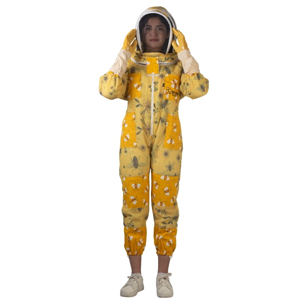 BeeBloom Yellow Printed Beekeeping Suit - Image 6