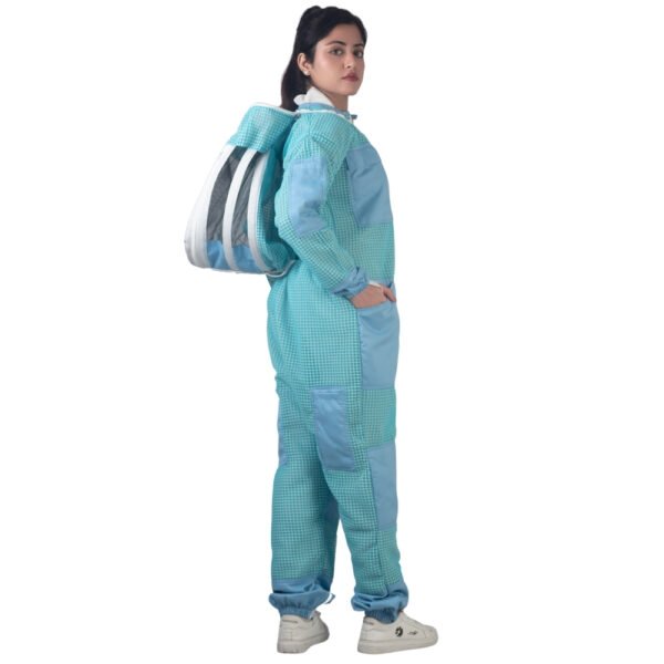 Side view of lightweight beekeeper suit for women